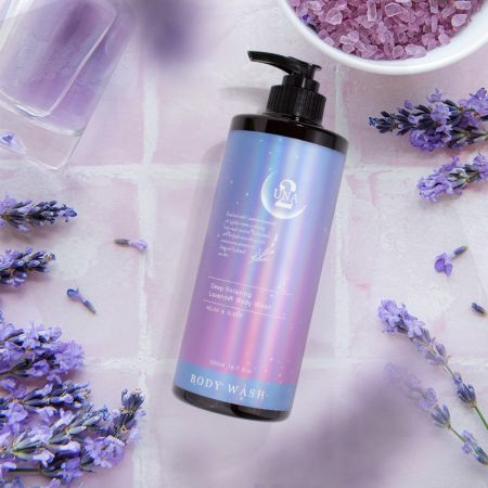 Gel de baño de lavanda profundamente relajante